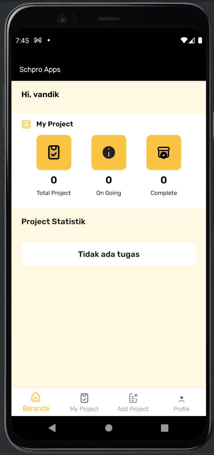 SchPro dashboard